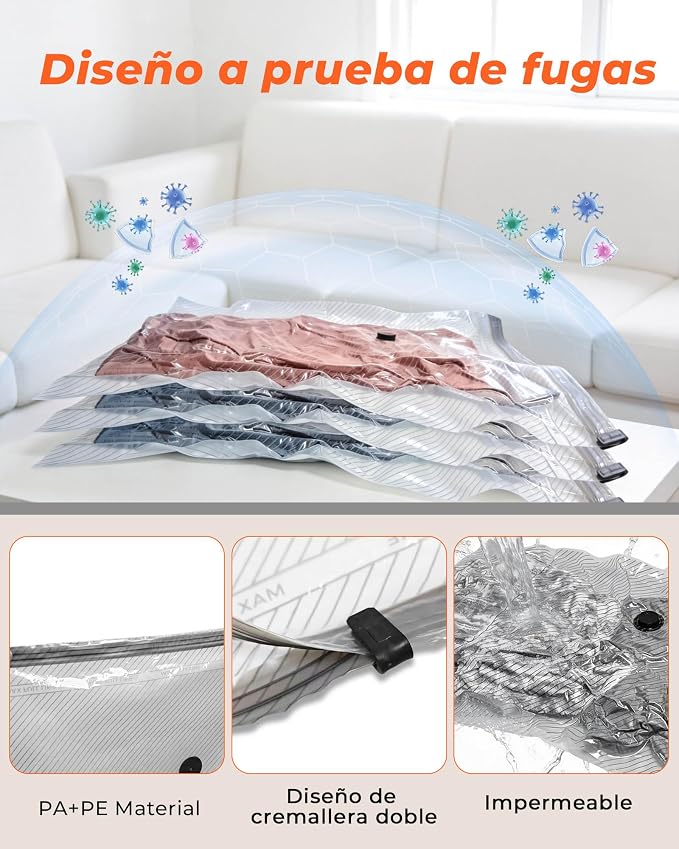 15 Pack Vacuum seal Bags for Clothing Travel with -60,000Pa Electric Pump & Luggage Scale, Space Saver Compression Bags for Suitcase, Travel Essentials to Check Luggage Weight & Avoid Overweight Fees