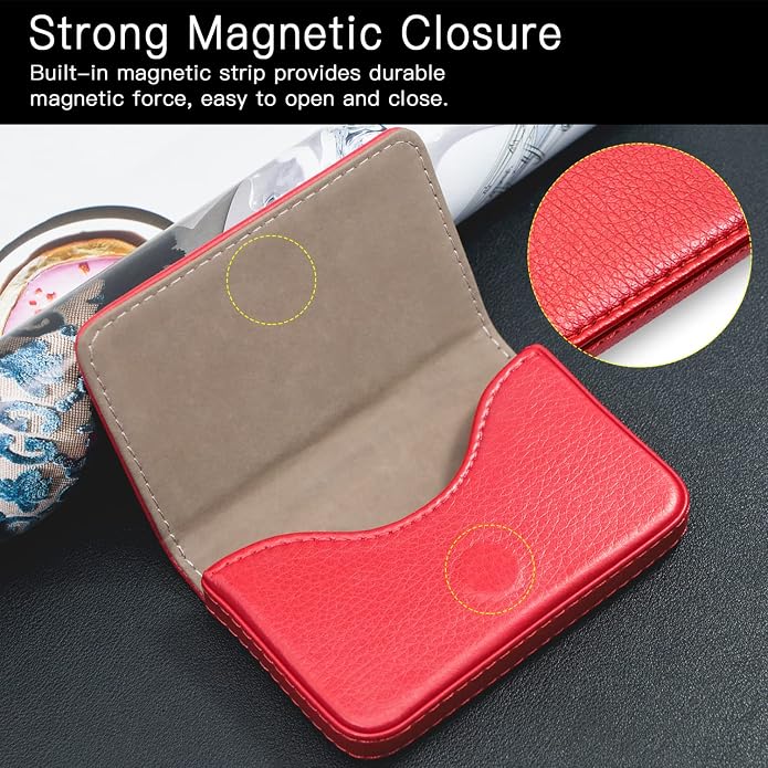 Padike Business Name Card Holder Luxury PU Leather,Business Name Card Holder Wallet Credit card ID Case/Holder For Men & Women - Keep Your Business Cards Clean