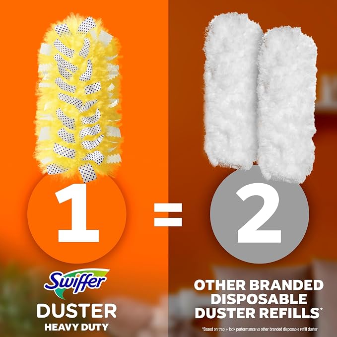 Swiffer Pet Heavy Duty Dusters Refills, Multisurface 360 Dusters with Febreze Odor Defense, 11 Count (Pack of 3)