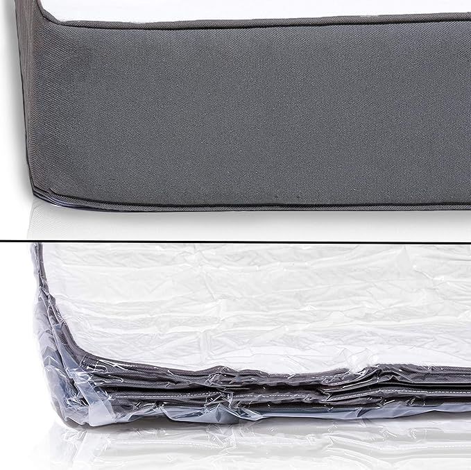 Mattress Vacuum Bag for Moving, Vacuum Seal Mattress Bag for Memory Foam or Inner Spring Mattresses, Compression and Storage for Returns, Leakproof Valve and Double Zip Seal (King)