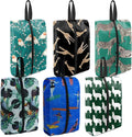 BeeGreen Shoe Bags 6 Pack Animal Design for Travel with Handle as Packing Organizers for Suitcase and Luggage | Portable Nylon Storage Accessories for Vacations, Essential Gifts for Women and Men