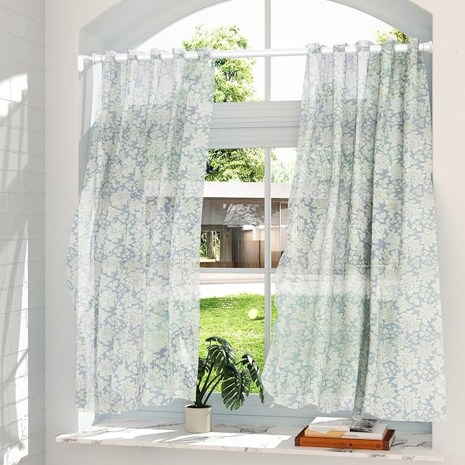 AIZESI Tension Rod 24-46 inch, Tool-Free No Drill Spring Curtain Rod, White | Renter Friendly Curtain Rod, No Fall Adjustable, for Windows, Kitchen, Closet, Bathroom, High Carbon Steel
