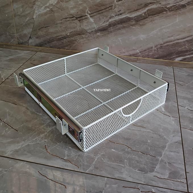 Pull Out Closet Drawer for Clothes | Sliding Wire Basket for Wardrobe Cabinets | Roll Out Storage Organizer | Side Mounting | for Home, Kitchen,Pantry