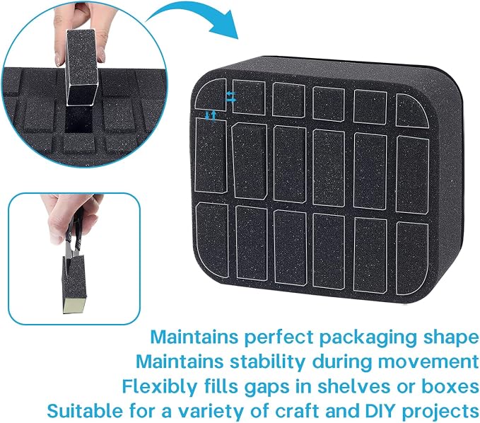 Nail Polish Organizer Holder Foam Pad DIY with 18 Slots for Storage Nail Polish or Essential Oil Tray for Drawers Black