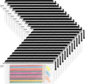Smarpau Pencil Pouch 24PCS, 9.3" x 4.7" Mesh Zipper Pouches for Organizing, Bill Size Waterproof Zipper Pencil Bags for Travel, Office, Home Storage, Black