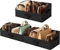 GRANNY SAYS Closet Organizer Bins, Trapezoid Storage Bin, Storage Baskets for Shelves, Collapsible Clothes Organizers and Storage, Fabric Bins for Organization, Black, 3-Pack