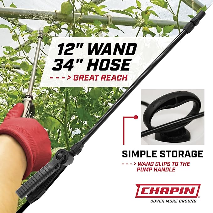 Chapin 2-Gallon Pump Sprayer, Reliable Spray for Daily Use, 2pk | Lightweight tank; for home and garden use, for weed control, plant feeding and cleaning with adjustable nozzle and long hose