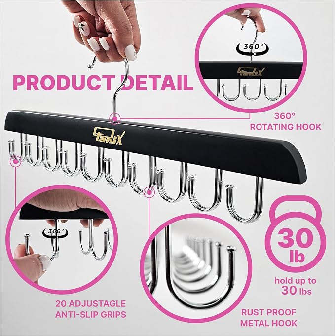 3 Pack Tank Top Hangers Space Saving, Bra Hangers for Closet Organizer, Bra Organizer for Closet, Space Saving Organizers and Storage for Dorm & Apartment for Tankto (Black)