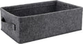 Small Basket Shallow Storage Baskets Felt Storage Basket Bin Long Narrow Basket for Towels Dog Cat Toys Office Supplies Dippers Baby Toys Storage Basket Light Gray