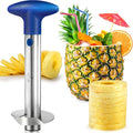 Zulay Kitchen Stainless Steel Pineapple Corer & Slicer – Heavy Duty Pineapple Cutter & Eye Removal Tool – Effortless Core Remover Tool with Sharp Reinforced Blade & Ergonomic Handle - Royal Blue