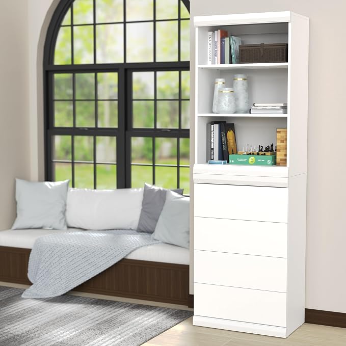 ClosetMaid Mosaics Shelf Unit, 3-Shelf Organizer, 40.29" H x 25.51" W x 16.05" D, White