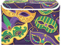 Mardi Gras Mask Storage Bins with Lids and Carrying Handle,Foldable Storage Boxes Organizer Containers Baskets Cube with Cover for Home Bedroom Closet Office