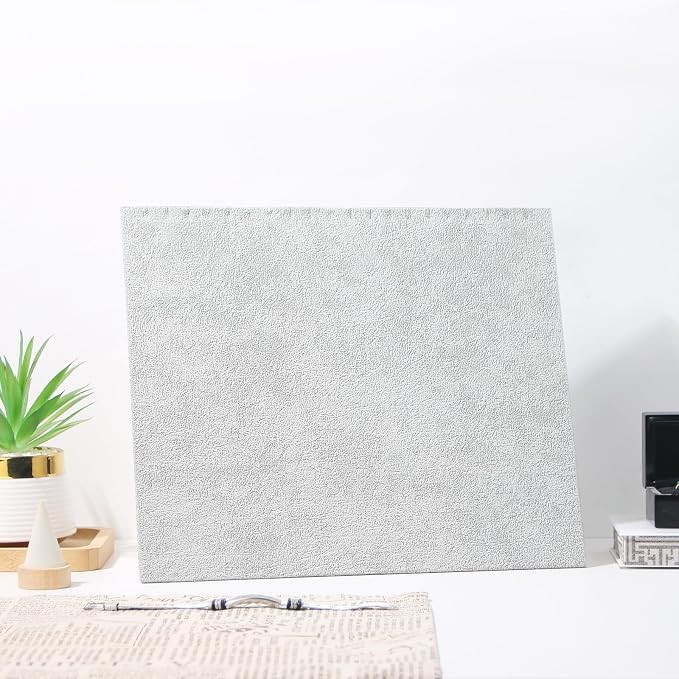 20 Slots Big Necklace Display Board for Selling, Velvet Necklace Jewelry Organizer Stand for Shop Store, Necklace Hanger Holder Rack for Show (3pc Grey)