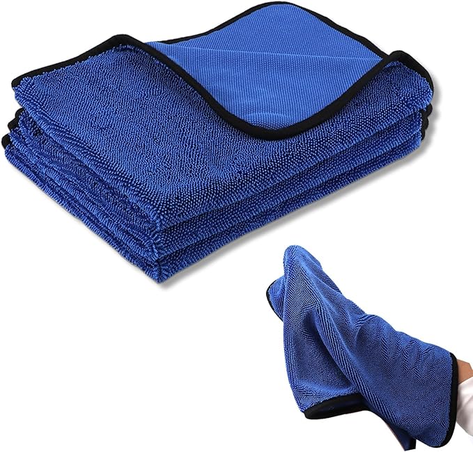 Longzhuo 3 Pack Microfiber Bath Towels, 15.7 x 15.7 Inches Microfiber Cleaning Cloth Towel Super Absorbent Microfiber Bath Towels, Streak Free Glass Window Car Mirror Bathroom, Perfect for Daily Use