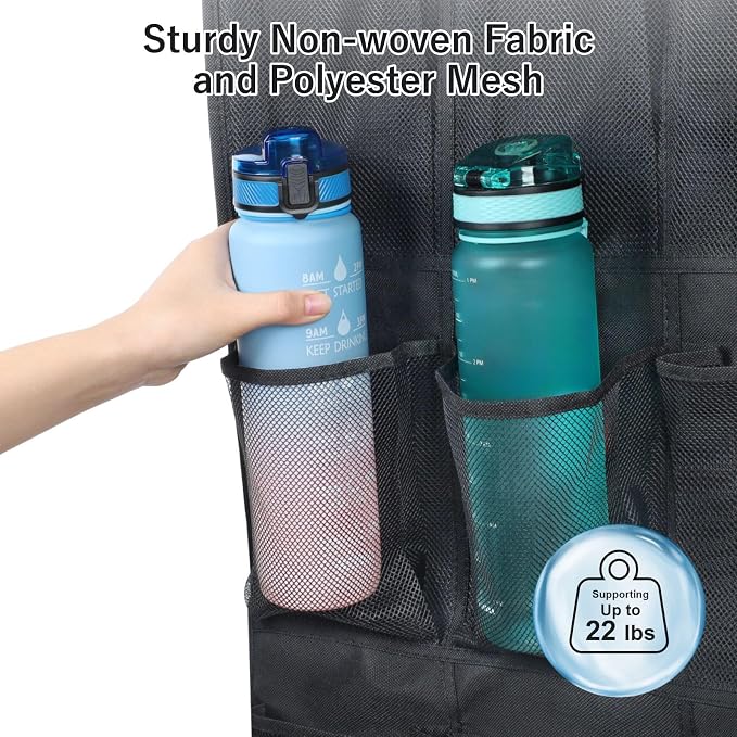 F-color Over the Door Organizer for Cruise - 24-Pocket Hanging Organizer | Tool-Free Mount with 4 Metal Hooks, See-Through Mesh Pockets, Lightweight & Foldable, Space-Saving for Travel and Daily Use