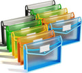 ThinkTex Plastic Expanding File Folder, Transparent envelopes with Snap | No Dividers,Large Capacity,Document Organizer for Receipts, Bills&Taxes,Letter/A4 Size for School/Office/Home-10 Pack
