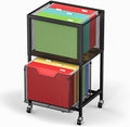 Tiaoheka Rolling File Cart, Mobile File Cabinet with Wheels Hanging Files, Hanging File Organizer Fit Letter/Legal Size Beside Under Desk for Office, Home（Patent Pending）