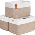 Baskets for Organizing,Storage Baskets,3 Pack Baskets for Shelfves,15"×10"×9" Woven Basket,toy storage bins,bins for organization