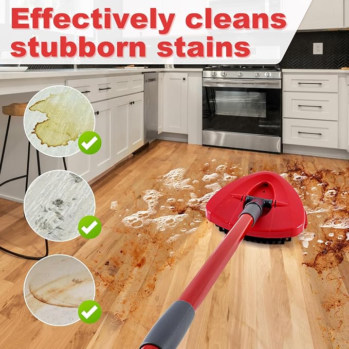 Scrubber Mop Head for Ocedar, Upgrade Scrub Brush for Ocedar, Spin Mop Scrub Brush Head for Oceda EasyWring 1-Tank, More Bristles Scrub Brush Attachment for Bathroom, Deck, Kitchen Floor Cleaning