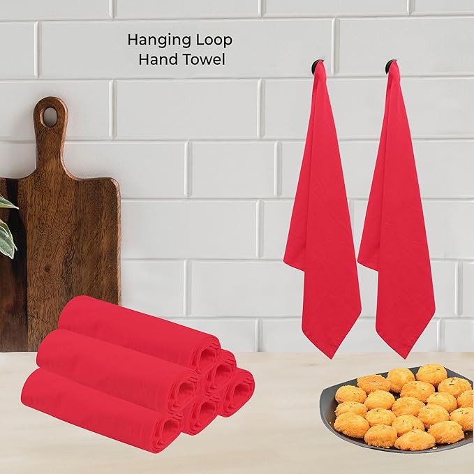 Urban Villa Flour Sack RedKitchen Towels 100% Cotton Highly Absorbent Dish Towels for Bread Proofing Baking Drying Dinnerware Glass Embroidery DIY Projects Zero Lint 27x27 Inches (12 Pack)