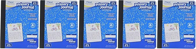 Mead Primary Journal, Kindergarten to 2nd Grade, 5-Pack, Model MEA09956