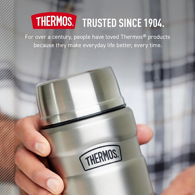 THERMOS Stainless King Vacuum-Insulated Food Jar, 24 Ounce, Matte Teal