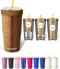 Frost Buddy Togo Buddy 30oz Tumbler - Insulated Stainless Steel (Fawn) | Double-wall vacuum insulated | Spill-proof flip lid | 18/8 premium stainless steel | Cup-holder friendly