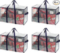 VENO 4 Pack Heavy Duty Moving Bags, Extra Large Storage Bags with Reinforced Handles & Strong Zippers, Foldable & Reusable Moving Box Alternative for Clothes & Dorm Storage