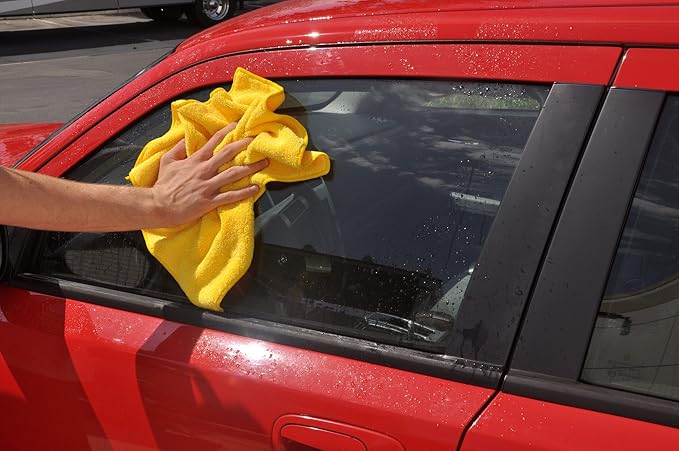 Detailer's Preference Microfiber Dual-Pile Detailing Towels, Ultra-Absorbent Terry Weave for Drying, Polishing & Buffing, Safe for Paint, Glass & Chrome, Streak-Free, Lint-Free, 16x16 Inches, 2-Pack