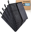 TEAWOO Shiny Wipes Shower Cleaning Cloth, Ultra Absorbent Car Drying Towel, 4 Pack 16 x 24 inch Microfiber Cleaning Cloth for Car, Bath & Househood
