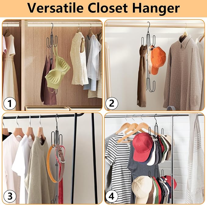 NANATI Hat Hangers for Closet, Stainless Steel Hat Organizer, Hat Racks for Baseball Caps, Cap Organizer for Baseball Caps, 1 Pack