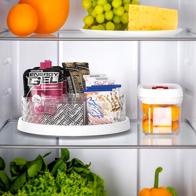 Simple Houseware 12-Inch Lazy Susan Turntable w/Removable Bins & Dividers