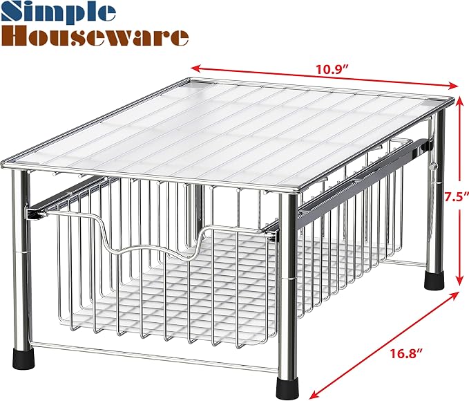 Simple Houseware Pull-Out Cabinet Sliding Basket Bundles
