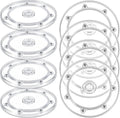 8PCS 6 Inch Lazy Susan, Round Acrylic Swivel Plate Organizer, 360° Rotating Turntable for Kitchen Spice Rack, Fridge, Pantry, Bathroom & Cabinet Storage