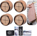 HEFA Modern Elegant 4 Pack Towel Hooks, Rose Gold, Plastic, Wall Mount, 2 Pounds Max Weight, Kitchen, Bathroom