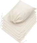 DR 100% Cotton Muslin Drawstring Bags (12x16 Inch - 6-Pack) Large Beige Fabric Cotton Shoe Bag and Storage Pouches for Shoes Storage Pantry Gifts Laundry Travel