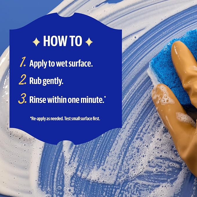 Bar Keepers Friend Soft Cleanser 26 oz + Spray & Foam Multipurpose MORE Spray Cleaner 25.4 oz, Multi Purpose Cleaner Bundle, Removes Grease, Rust Stains, Soap Scum & More in Home & Outdoors