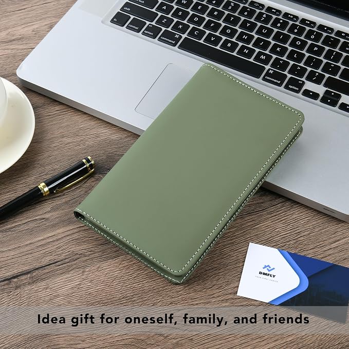 Leather Professional Business Card Holder Organizer Book - 300 Card Capacity Premium PU Folder with Soft Cover, Name Card Credit Cards Binder for Men/Women, Fruit Green