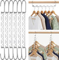 HOUSE DAY Space Saving Hangers for Clothes 6 Pack, Heavy Duty Hanger Organizer | 30 Lbs Capacity |, Metal Magic Hanger, Sturdy Multi Hangers, Closet Space Saver Closet Organizers and Storage