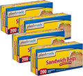 Sandwich Bags With Fold & Close Top (6.5 in X 5.5) in 200 Count Pack of 4