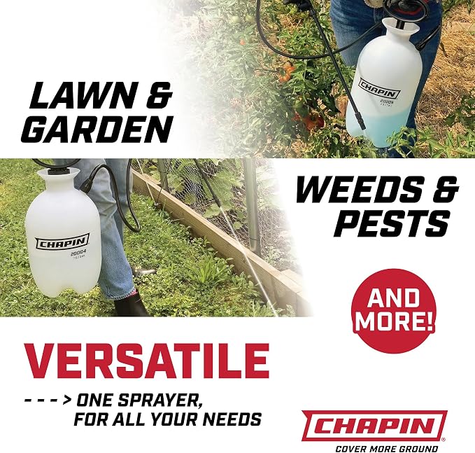 Chapin 2-Gallon Pump Sprayer, Reliable Spray for Daily Use, 2pk | Lightweight tank; for home and garden use, for weed control, plant feeding and cleaning with adjustable nozzle and long hose