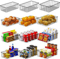 Joben Oligey 12 PACK (3 Szie) Small Wire Storage Baskets for Organizing,Pantry Organization Bins for Cabinets, Metal Basket for Kitchen, Bathroom Organizer (Black)