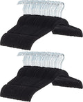 Amazon Basics Space Saving Slim Velvet Non-Slip Clothes Hangers for Closet Organization, Black, 100-Pack
