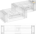 Yieach 8 Pack Clear Acrylic Drawer Divider 6 Inch High,Expandable from 14-20'',Adjustable Dresser Drawer Dividers for Baby Clothing,Underwear and Sock,Separators,Deep Drawer Separators for Kitchen