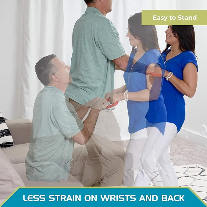Able Life Universal Standing Handle, Portable Standing Aid Equipment for Easy and Safe Transfers, Ergonomic Lift Assist Grab Bar for Adults, Seniors, and Elderly, Sit to Stand Lifting Aid, Red