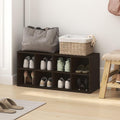 Furinno FANO 8-Cube Shoe Rack, Stackable Shoe Organizer, Dark Oak | 11.7 x 35.9 x 15.6, Shoes Storage, for Closet Entryway, Office, Garage