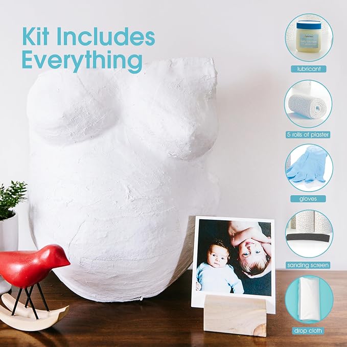 Pearhead Belly Casting Kit, Pregnancy Keepsake Making Kit, Easy DIY Plaster Cast Baby Bump Keepsake, Baby Gift For Expecting Moms and Ideal Nursery Decor, White | Easy DIY Plaster Cast Baby Bump Keepsake, Maternity Craft, Baby Gift For Expecting Moms, ...
