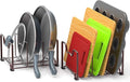 Simple Houseware Kitchen Cabinet Pantry and Bakeware Organizer Rack Holder, Bronze - 2 Pack