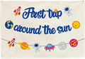Classroom Wall Decor-Educational Rectangular Banner for Teacher,kids,Classroom Reading Room Nursery Office Playroom Bedroom Flag Sign Decor-Birthday Christmas Gift-First Trip Around The Sun