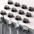 16Pack Cord Organizer [Dual Spring & Clasp, Max Secure] Cable Clips - Chfeila Cord Holder, Desk Cable Management, Adhesive Phone Charging Wire Holder for Nightstand/Car/Wall, Office Accessory - Black